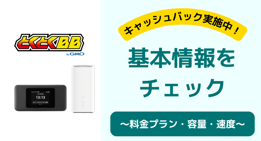 GMOとくとくBB WiMAX(ワイマックス)の基本情報