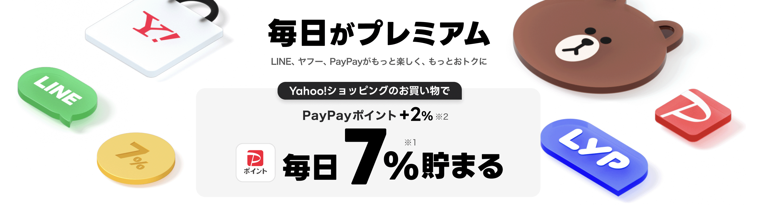 Yahoo!ショッピングでの買い物でPayPayポイント毎日7%貯まる