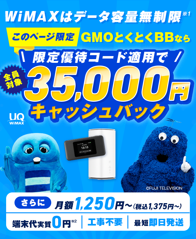 GMOWiMAXクーポンコード